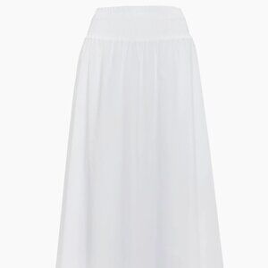 NWT Hill House The Delphine Nap Skirt White XS Smocked Midi